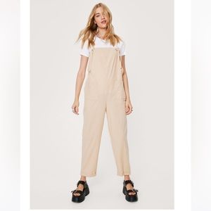 NASTY GAL Linen Look Tapered Knot Jumpsuit